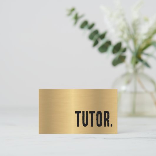 Premier Imitats Gold Tutor Visitenkarte (Stehend Vorderseite)