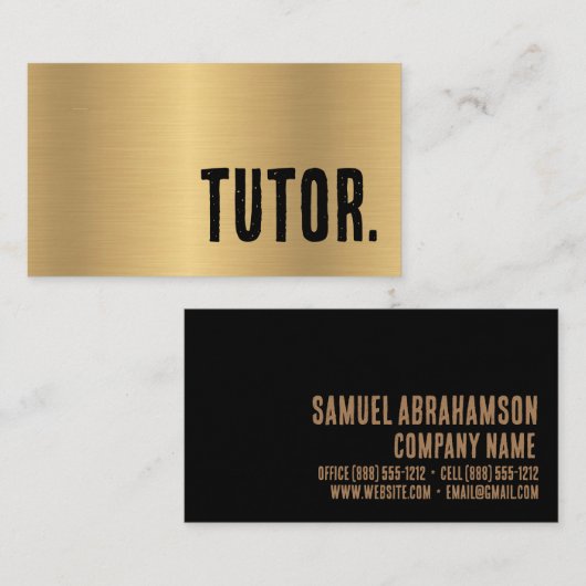 Premier Imitats Gold Tutor Visitenkarte (Vorne/Hinten)