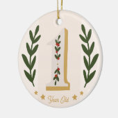 Premier Noël 1 an Keramik Ornament (Links)