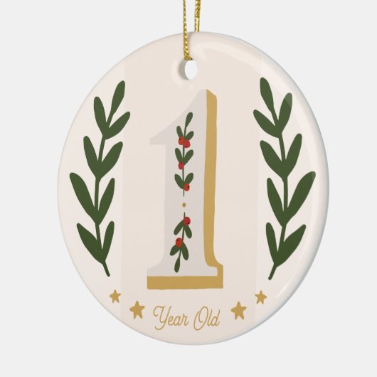 Premier Noël 1 an Keramik Ornament (Links)