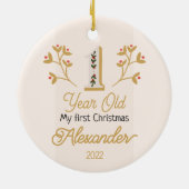 Premier Noël 1 an Keramik Ornament (Hinten)
