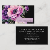 Premier Pink Lila Schwarze Visitenkarten Visitenkarte (Vorne/Hinten)
