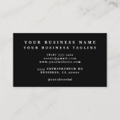 Premier Red Poppies Black Business Cards Visitenkarte (Rückseite)