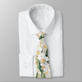 Premier White Orchids Formal Sharp Neck Tie Krawatte (Gebunden)