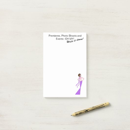 Premiere, Foto Shoots & Events! DIVA Post-it Klebezettel (Auf Schreibtisch)