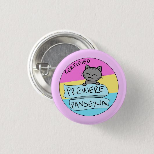 Premiere Pansexual! Button (Vorne & Hinten)