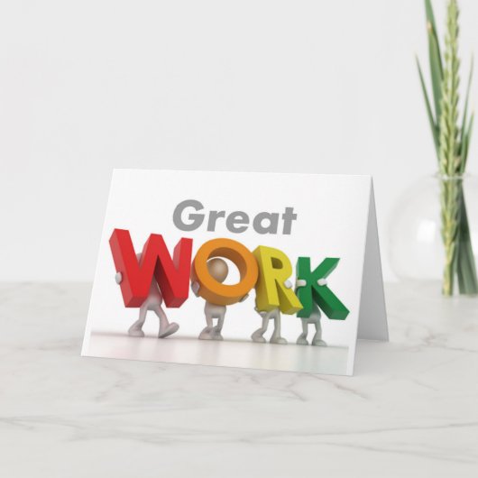 Premiere Serie - großartige Arbeitskarte Karte (Vorderseite)