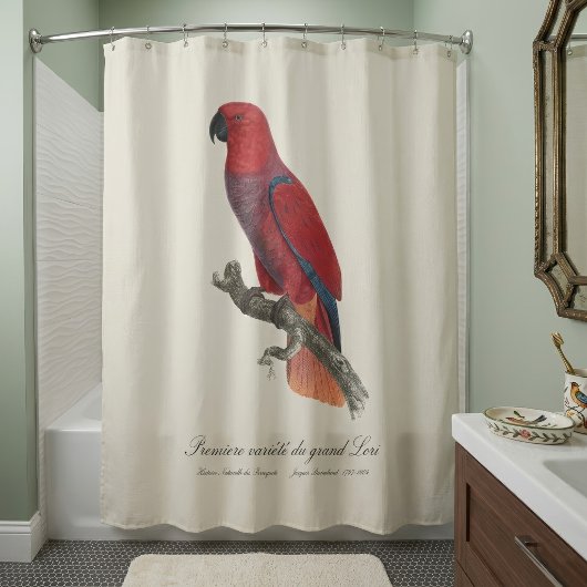 Premiere variete du grand Lori / Eclectus parrot Duschvorhang