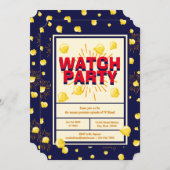 Premiere Watch Party - Feuerwerk Popcorn Einladung (Vorne/Hinten)