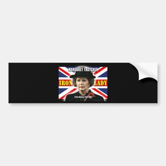 Premierminister Margaret Thatchers Autoaufkleber (Vorne)