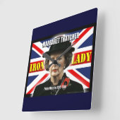 Premierminister Margaret Thatchers Quadratische Wanduhr (Winkel)