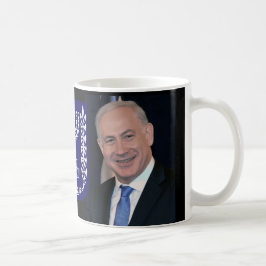 Premierminister Netanyahu u. Israels Emblem Kaffeetasse (Rechts)