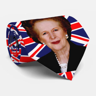 Premierministerin Margaret Thatcher und britische  Krawatte