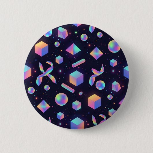 Premium 3D Holographic Space Canvas Art Button (Vorderseite)