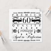 Premium 60. Geburtstag Karte (Vorderseite/Rückseite Beispiel)