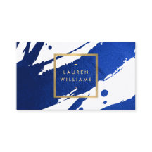 Premium Abstrakt Indigo Blue Pinselstriche