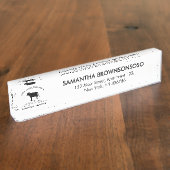 Premium Agricultural Brand | Decorative Cattle Log Namensplakette (Seite)