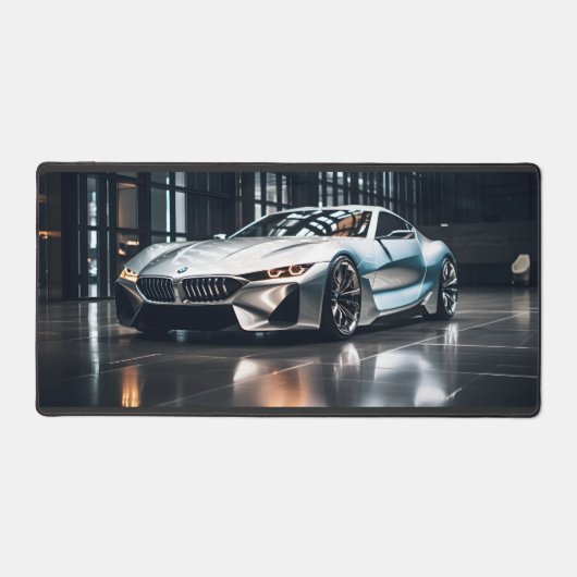 Premium Aluminium Futuristic Race Car Desk Mat Schreibtischunterlage (Vorderseite)