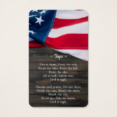 Premium American Flag Foto Memorial Pragcard (Rückseite)