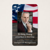 Premium American Flag Foto Memorial Pragcard (Vorderseite)