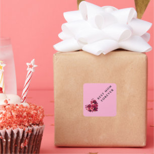 Premium-Aufkleber - Beste Mama für immer Quadratischer Aufkleber