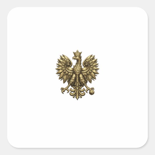 Premium Aufkleber mit polnischen Wurzeln (Vorderseite)
