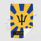 Premium Barbados Golf & Barbados Flag / Patriots Golfhandtuch (Insitu)