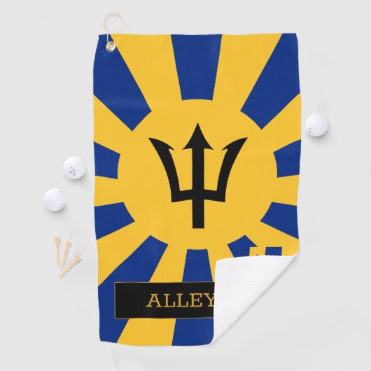 Premium Barbados Golf & Barbados Flag / Patriots Golfhandtuch (Insitu)