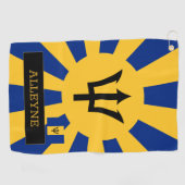 Premium Barbados Golf & Barbados Flag / Patriots Golfhandtuch (Horizontal)