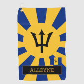 Premium Barbados Golf & Barbados Flag / Patriots Golfhandtuch (Vorderseite)