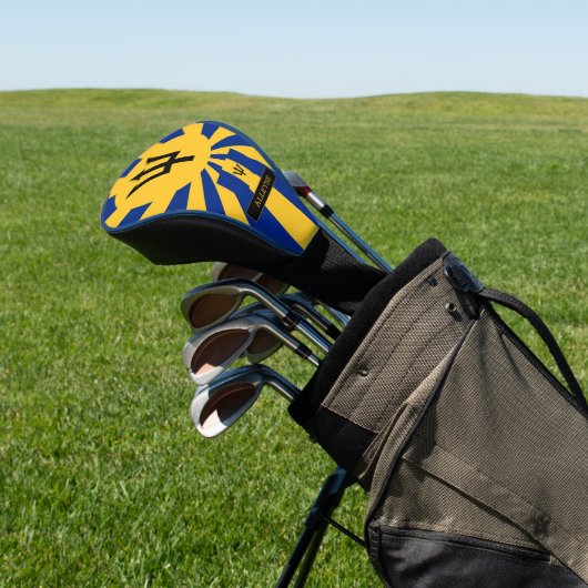 Premium Barbados Golf & Barbados Flag / Patriots Headcover (In SItu)