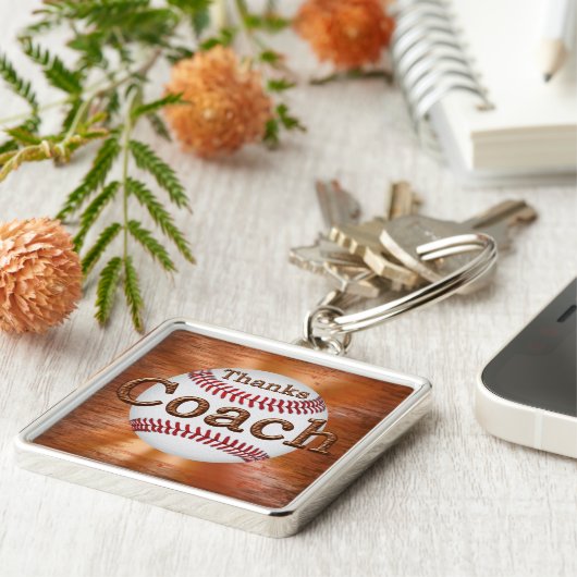 Premium Baseball Keychains GRUNGE "Danke Coach" Schlüsselanhänger (Seite)