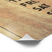 Premium-Bauer-Öffnungszeiten-Plakat – Rustikaler B Poster (Ecke)