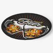 Premium-Bier Pappteller (Schrägansicht)