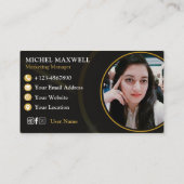 Premium Black and Gold Luxus Real Anwesen Visitenkarte (Rückseite)