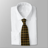 Premium Black and Gold Neck Tie Ultimate Mens Gesc Krawatte (Gebunden)