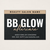 Premium Black BB Glow Facial After Care Card (Vorderseite)