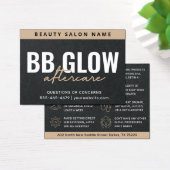 Premium Black BB Glow Facial After Care Card (Schreibtisch)