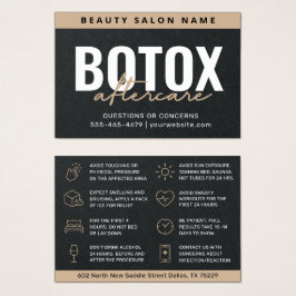 Premium Black Botox Aftercare Instruktionskarte