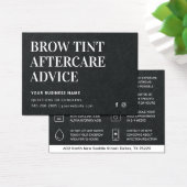 Premium Black Brow Tint Aftercare Card (Schreibtisch)