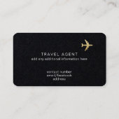 Premium Black Business Card für einen Agent Visitenkarte (Rückseite)