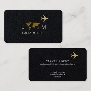 Premium Black Business Card für einen Agent Visitenkarte