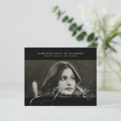 Premium Black Calligraphy Foto Uni-Abschluss (Stehend Vorderseite)