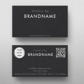 Premium Black Custom Logo QR-Code Business Card Visitenkarte