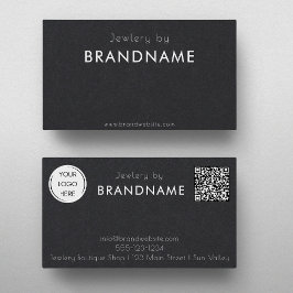 Premium Black Custom Logo QR-Code Business Card Visitenkarte