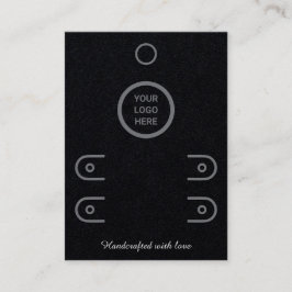 Premium Black Double Row Gestank Earring Display C Telefonnummerkarte