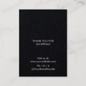 Premium Black Double Row Gestank Earring Display C Telefonnummerkarte (Rückseite)