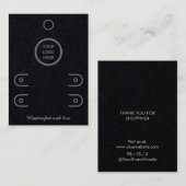 Premium Black Double Row Gestank Earring Display C Telefonnummerkarte (Vorne/Hinten)