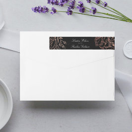 Premium Black Elegant Kupfer Floral Wreath Wedding