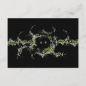 Premium Black Eucalyptus Wreath Monogram Wedding Begleitkarte (Rückseite)
